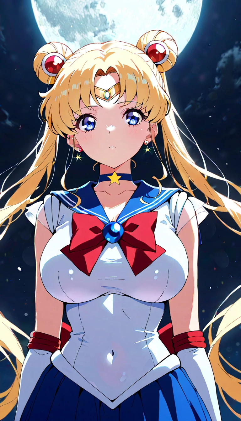 1girl, sailor moon, bishoujo senshi sailor moon, covered big breasts,