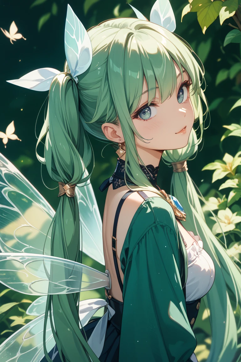 Eine Zeichnung einer erwachsnenen Fee mit einer Rose in der Hand, Studie einer Blumenfee, Feenästhetik, Weltraumblume Fee, Faerie, Portrait of a fairy, Portrait of the Fairy, Smiling like a queen of fairies, Queen of the Fairies, Beautiful Fairy, The Non-Binary Deity of Spring, Feenkönigin, Elf girl wearing a flower suit, feenhaft lange braune haare, Ultra-detailed emerald green eyes, volle Lippen, medium breast The picture shows a beautiful flower fairy, umgeben von vielen verschiedenen Blumen. The flowers are about the size of butterflies and surround the fairy like a living carpet of flowers. The fairy herself is a beautiful girl with a slender figure. On her back she has transparent, shiny and beautiful wings, die an einen Schmetterling erinnern. The fairy carries a bouquet of flowers in her hands and sits on a large flower, fliegen leuchtende Schuppen in der Luft herum. Der Hintergrund des Bildes ist sehr detailliert und realistisch gestaltet. Es gibt viele kleine Details wie Grashalme, Petals and even single raindrops on the flowers. Die Haut der Fee ist super detailliert und hat einen leichten Glanz. The overall image style is slightly grainy, um einen filmischen Effekt zu erzeugen. Es gibt einen leichten Blendenfleck, which makes the picture look even more magical. The shadows in the picture are also cinematic and create a wonderful atmosphere. Ich hoffe, diese Beschreibung hilft dir dabei, Imagine the image you want in anime art style.