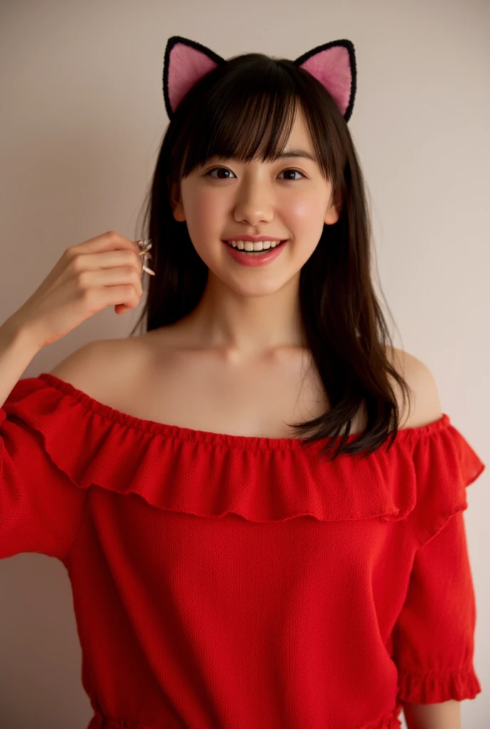 Big eyes、Drooping eyes、smile、Mouth slightly open、Smiling with teeth showing、Completely naked、topless、beautiful breasts、normal breasts、bottomless、All naked、naked、No underwear、not wearing anything、short bob、loose curly hair、alone, idol face,cute、18-year-old、Japanese、 delicate girl, Frank, Sophisticated, thin arms, innocent eyes, cheek, shiny pink lips、Keep your lips open、depth of field movie light、blurred background、目 focuokeh dof、professional lighting、soft light、(NSFW:1.1)、bodice subian、beautiful feet、asuka saito、body photo、standing、standing、standing、hold back defecation、leaking、thin、