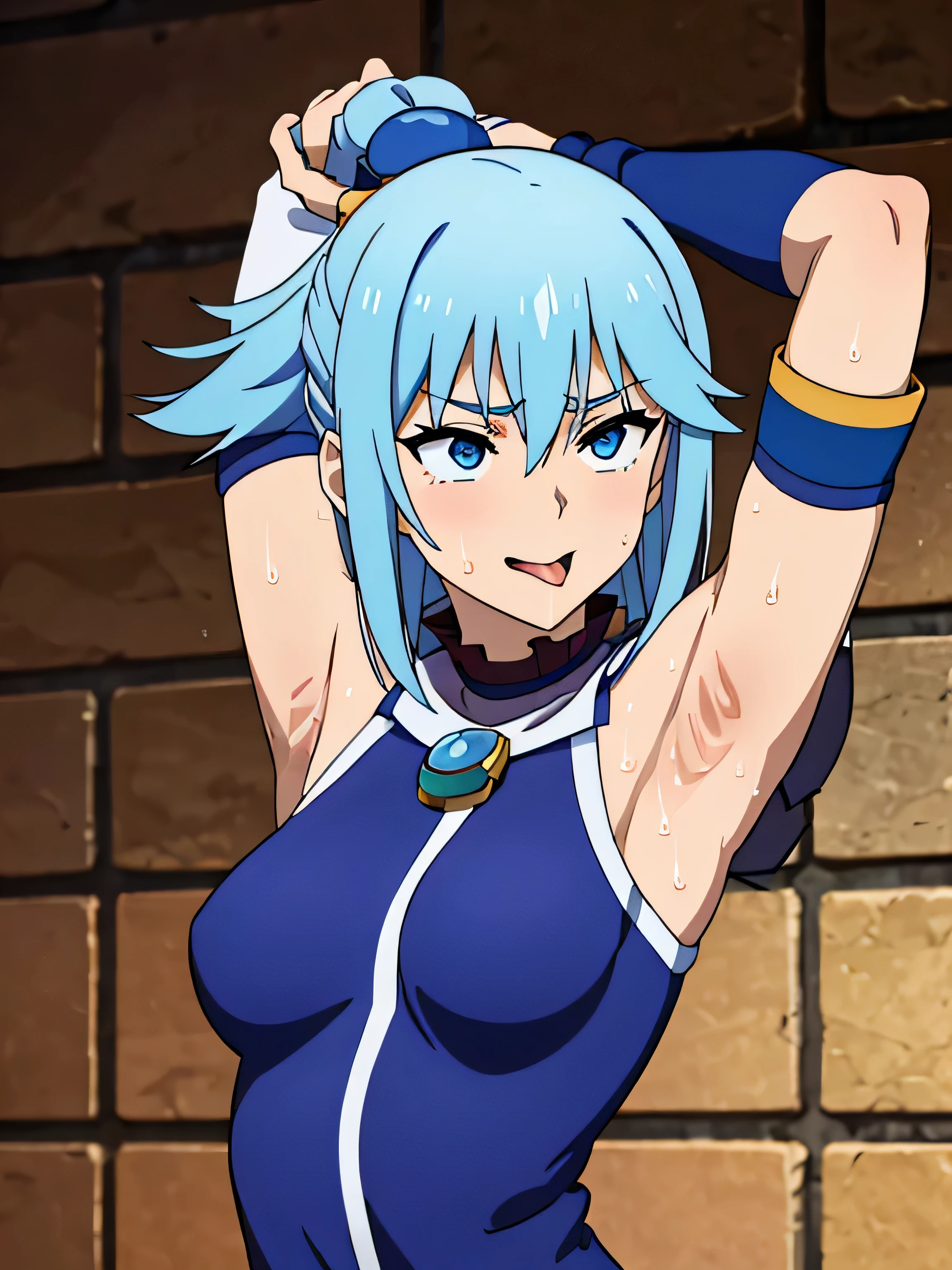 masterpiece, best quality,tcw2003 solo aqua \(konosuba\)