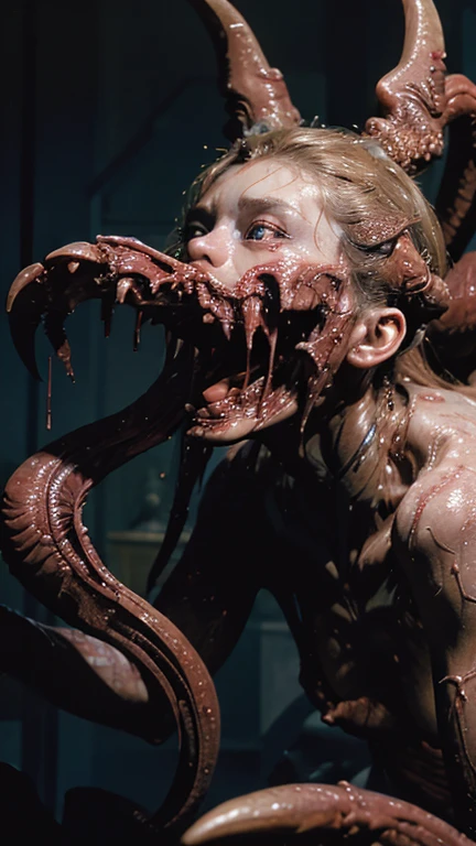 (((Extreme close-up Xenomorph Alien the eighth passenger (((Zombie The Walking Dead)),(((Front Images))),(((Splash color images)))