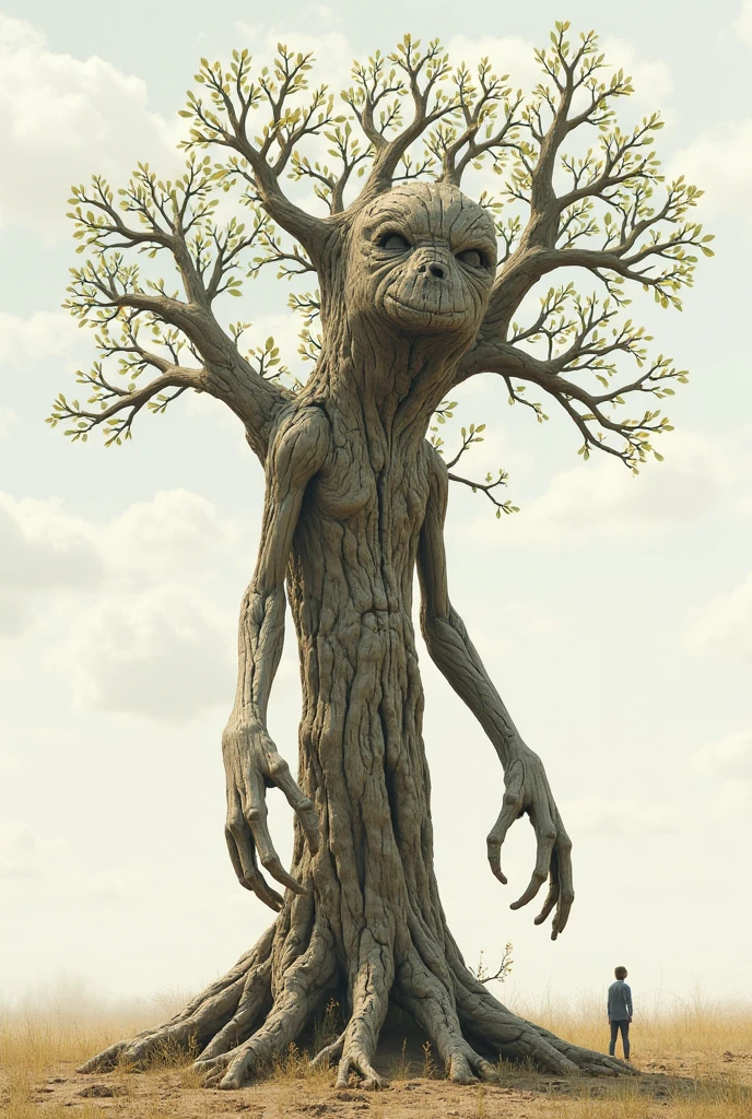 (((Highest quality))), ((masterpiece)), (detailed),((Full-HD)),((4K))A composite of a tree and a human with two naked penises