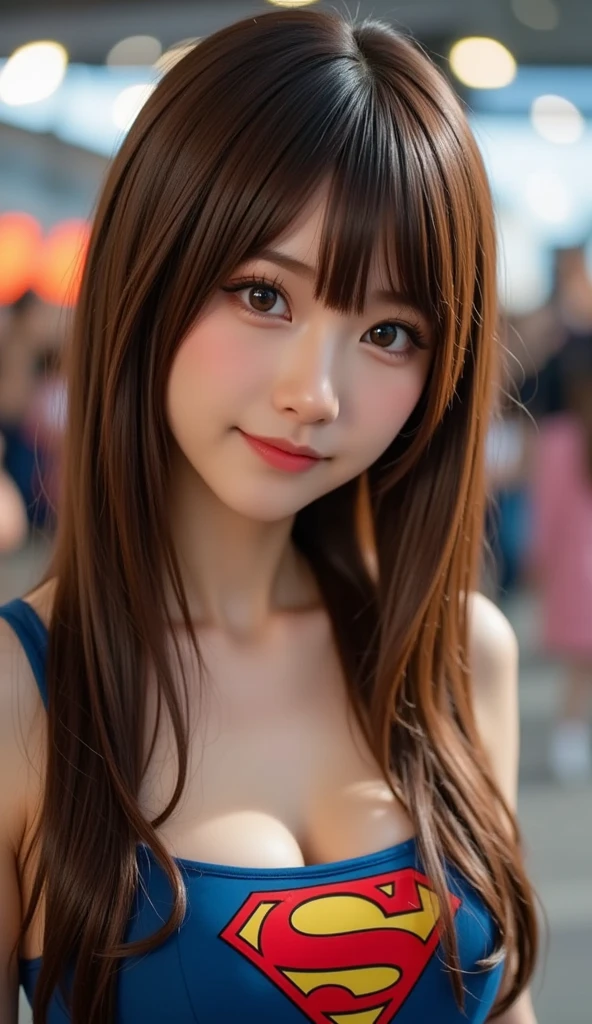 (muste piece:1.3)、High resolution、Super detailed、Highly detailed CG Unity 8K wallpaper、real、フォトreal、Raw photo、beautiful detailed face、white skin、realなグリッタースキン、detailed cloth texture、detailed hair texture、beautiful face、correct、anatomically correct、Highly detailed face and skin texture、natural neck length、(Fair skin:1.2)、(solo)、brown hair、⦅medium hair⦆、With bangs、Japan female, 20 years old、detailed eyes、Harajuku、realでかわいい写真、⦅smile1.6⦆looking at the camera、medium breasts、(selfie)、⦅Cute Smile 1.6⦆、