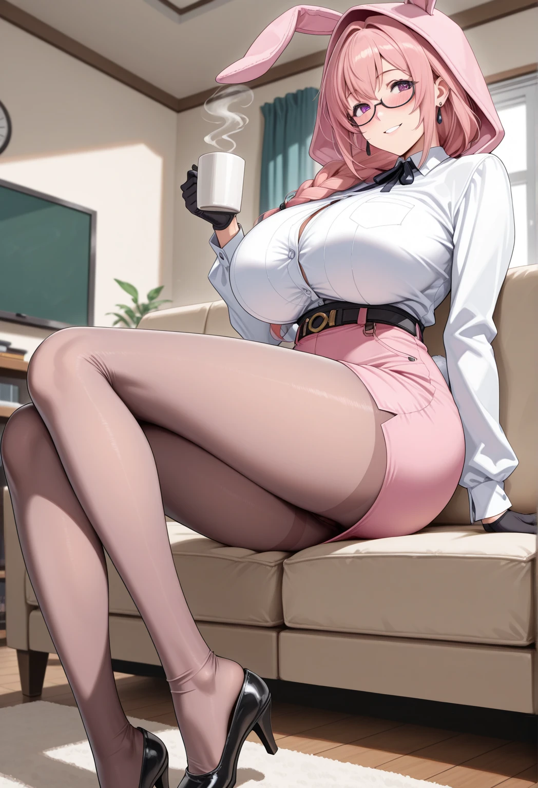 nsfw, masterpiece,
Female, Solo, Married Woman, ((Mature Woman)), ((Head to Toe)), ((Full Body)), ((Sweater)), ((Tight Skirt)), ((Cardigan)),((Tights)) ,((Sofa in the living room)),((Sofa in the living room all to herself)),((Relax)),((Erotic expression)),((Focus on the mature woman with the erotic expression hogging the sofa in the living room)) ,((anime face) )),(( 8K CG super beautiful wallpaper)) , ((8K CG) super beautiful wallpaper) ) ) beautiful wallpaper)), ((wallpaper))), (Ultra HD)), (( noise clear)),