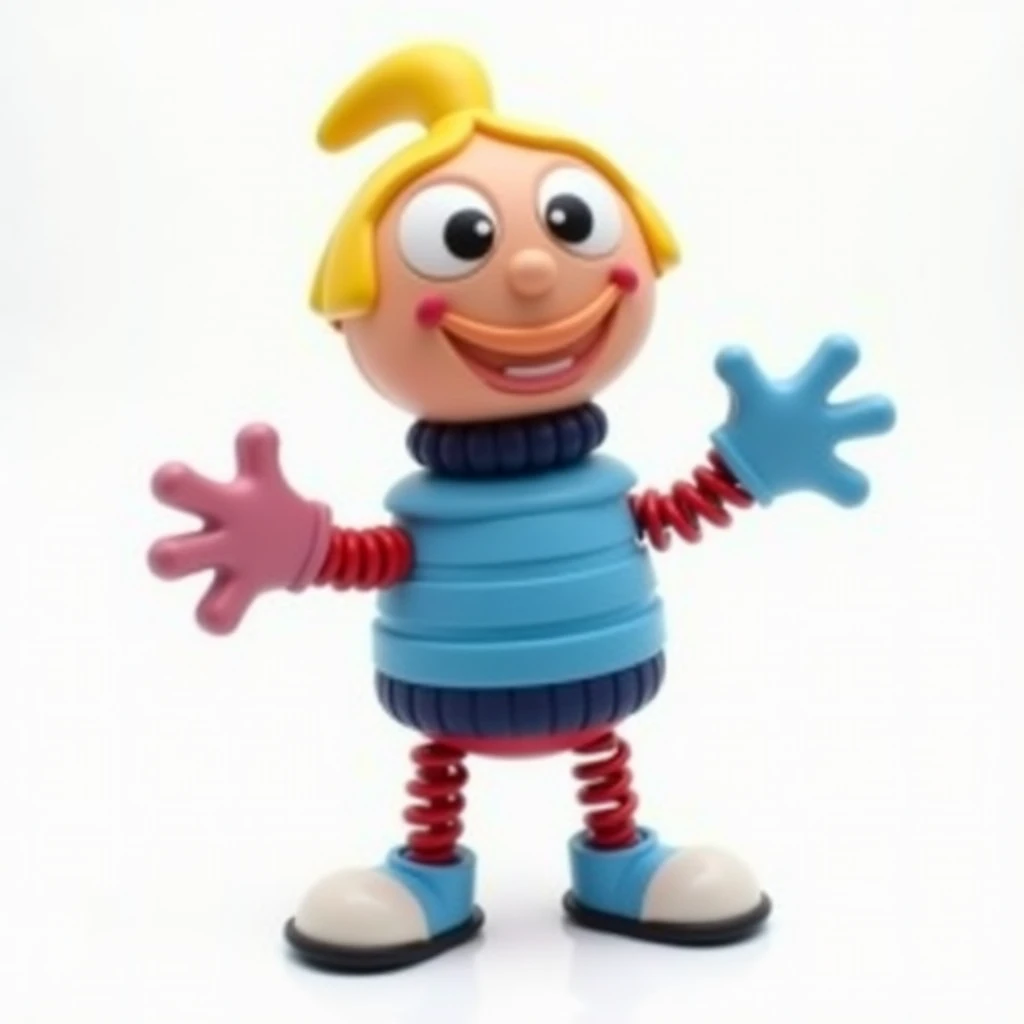 A full body photograph of a six foot tall BigBrains toddler in overalls with the face of an adult man