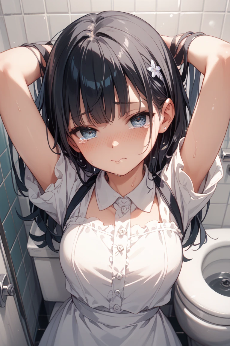 (Highest quality)), ((masterpiece)), (detailed), Natural light，Perfect Anatomy，One Woman，16 year old pretty woman，Sticking out tongue,Crying face， ((Open your mouth, Drooling, Lots of drooling，Cum on my chest, Ecstatic face, Crying face，Ahegao:1.5)),Very sexy，Baby Face，young woman，Small breasts，とてもSmall breasts，Sitting with legs apart，Naked Women，(((Ahegao1.7)))，Expressions of ecstasy，A woman who has reached her climax，((Full body bukkake 1.9)))
Beautiful woman，8-head body line，Small face，Beautiful Face，Beautiful Eyes，blue eyes，Beautiful double eyelids，Beautiful teeth alignment，Beautiful body lines，Slender body，Beautiful Hands，Beautiful legs，Long hands，Thin legs，Long legs，Long and supple hair，Shiny Hair，Beautiful black hair，Full Body Shot，Embarrassed expression，blush，Crying face，Mouth wide open，Woman sticking out her tongue，Beautiful shoulders，Beautiful clavicle、（Sweat），((Steam 1.4))，Embarrassed expression，blush，humiliation，Beautiful shoulders，Beautiful clavicle，(((Valley 1.7)))，White socks，（（Pussy in full view，Showing off her pussy，A lot of love juice from the pussy，Crying face，I want you to see my pussy，1.5)))，Anal fully exposed，Both hands are behind the body，
