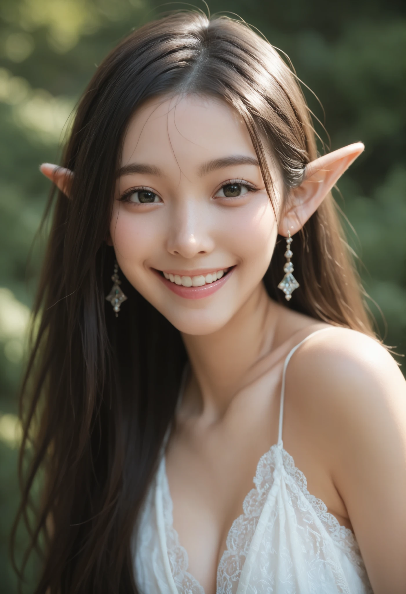 A sacred and enchanting elf, Fearless smile