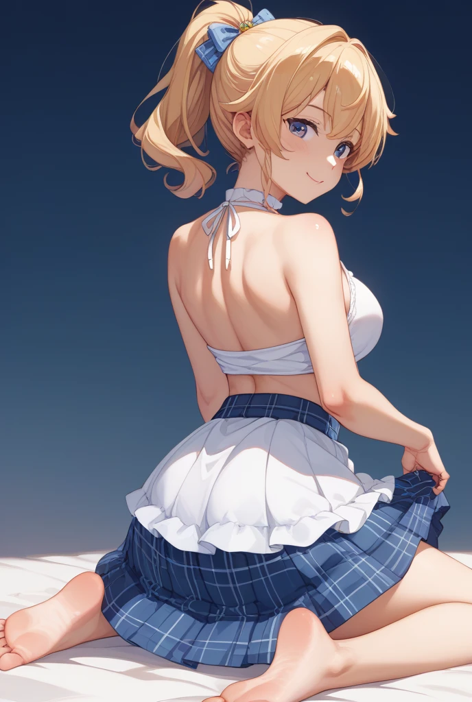 cute girls,nedium breasts,seminude,Short panties,lingeries,teats,dual horsetail,embarrassing expression