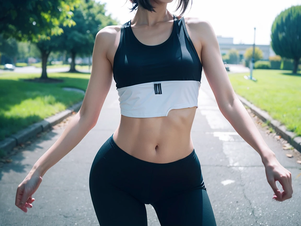 Aoyama Street Walk,A girl wearing a black bra top and white shorts, Japanese Girls, gorgeous young japanese women, Back pose, Shorts, Cottagecore!! Fitness Body, Tight ass, Side pose, Beautiful South Japanese Women, Booty Shorts, 20 year old female model, Shortsをはいたセクシーな女の子, Lit from behind, Big eyes, Shiny, Very cute face, Narrow waist, Sex Pack, Stick your ass out