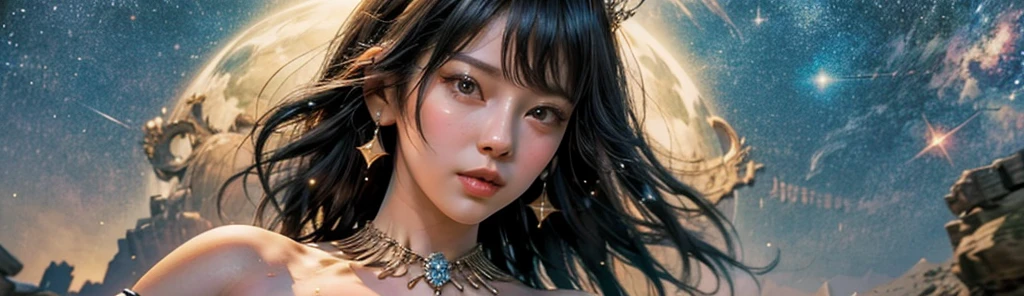 (A hyper-realistic)(a beauty girl)(Reverse Bunny)(Beautiful eyes)(dual)(M-shaped legs) Big breasts, glossy lips, clear skin, long hair, black hair, collar