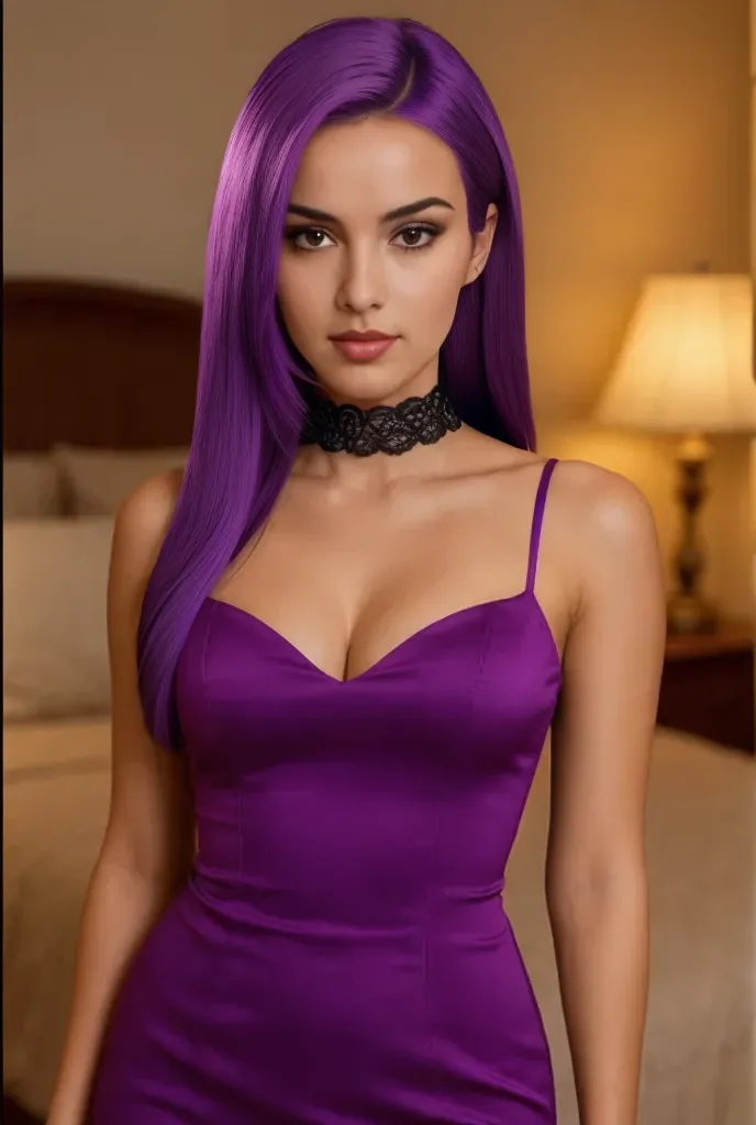 score_9, score_8_superior, score_7_superior, score_6_superior, score_5_superior, score_4_superior, Yuhee, brown eye, black hair, length hair, Large Breasts, Mature Woman, One girl, length_hair, blush, Sweat, purple_eye, brown_hair, lips, purple_hair, (sex with a strong naked man), dress, length dress, jewelry, Exposing shoulders, loose dress, room、bed、Sexy pose、 Subjective Date, clavicle 、short hair、On all fours、Licking、slouch、night
