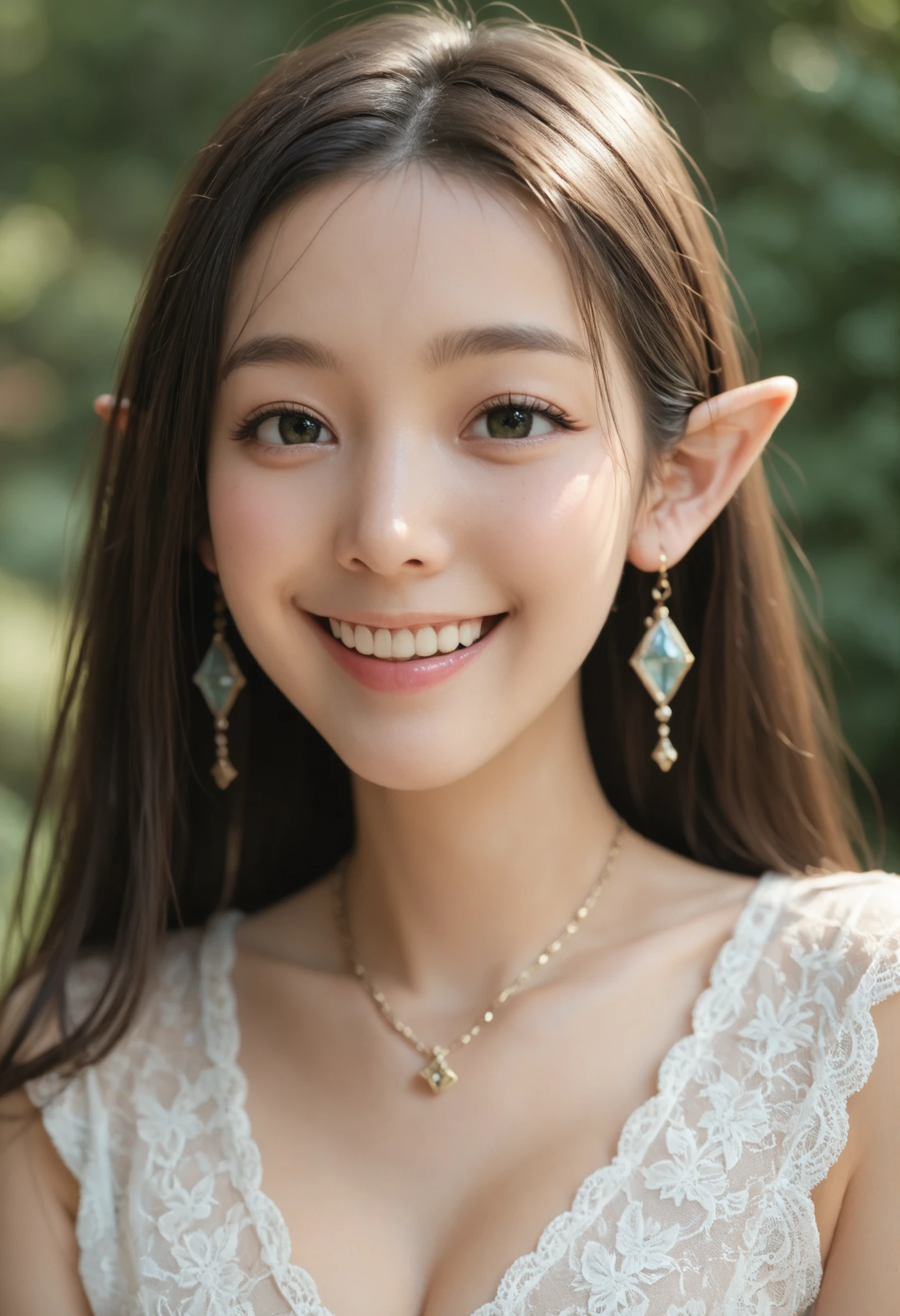 A sacred and enchanting elf, Fearless smile