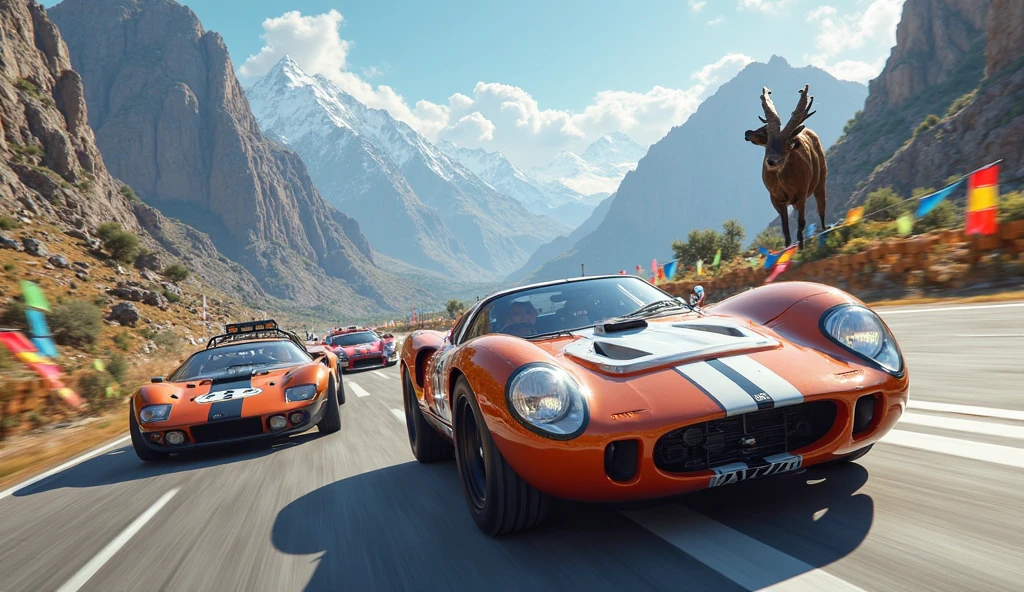 In a magical fantasy world, racers drive magical cars that can accelerate instantaneously, and the competition venue is a huge floating island. The track is surrounded by floating crystal pillars and flowing waterfalls, and every turn requires racers to unleash powerful magical powers to steer the car. As they pass through the waterfall curtain at an astonishing speed, the air around them is filled with the scent of flowers and mysterious magical energy, making them feel an otherworldly and wonderful experience.
,masterpiece, best quality,8k, ultra highres, --auto