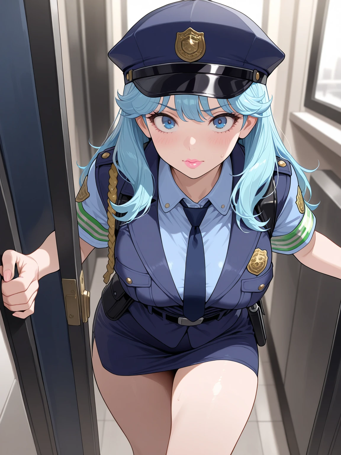 Black Skin。
Long Hair Woman。
Completely naked policewoman。Police hat thin body。
young。
Subway 2nd person view