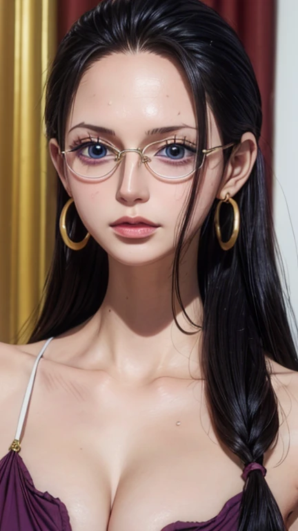masterpiece, highest quality, Beautiful woman, whole body, Detailed hairstyle, I was sweating, Hoop Earrings, golf bangle, choker, Mature Woman, indoor, nico robin, sunglasses, Wear glasses on your head, Long Hair, big breasts long_Tracksuits, Yoga pants,(8k,RAW Photos),(Best Quality),(Masterpiece Loose),(Realistic,)(Realistic),(High resolution),Hyper Detail,(Gentle Realism:1.1),Beautiful Face, (1 Female:1.1),High resolution), (8k), (Very detailed), (4K), (Pixiv), Perfect Face, Beautiful eyes and face, (highest quality), (Very detailed), Detailed face and eyes, (alone), Textured skin, absurdes, High resolution,