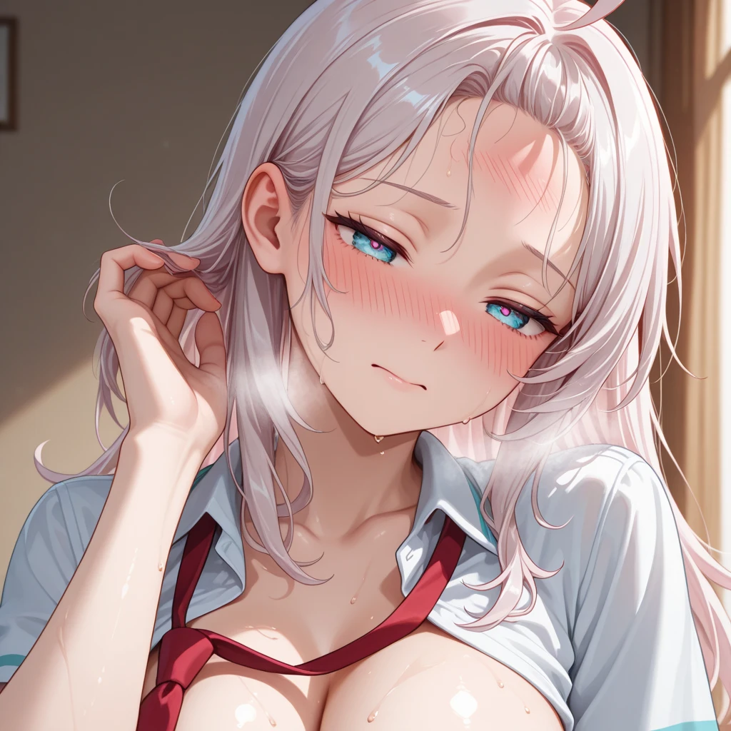 魔法Girl、alone、headshot、Sticking out tongue、Open your mouth、teeth、Close-up of face、primary school、School building、In the classroom、Nipples、forehead、Light clothing、Girl、Girl、Short、Younger、Lower school year、Baby Face、Both eyes open、flat chest、Embarrassed、Crying face、Sweat