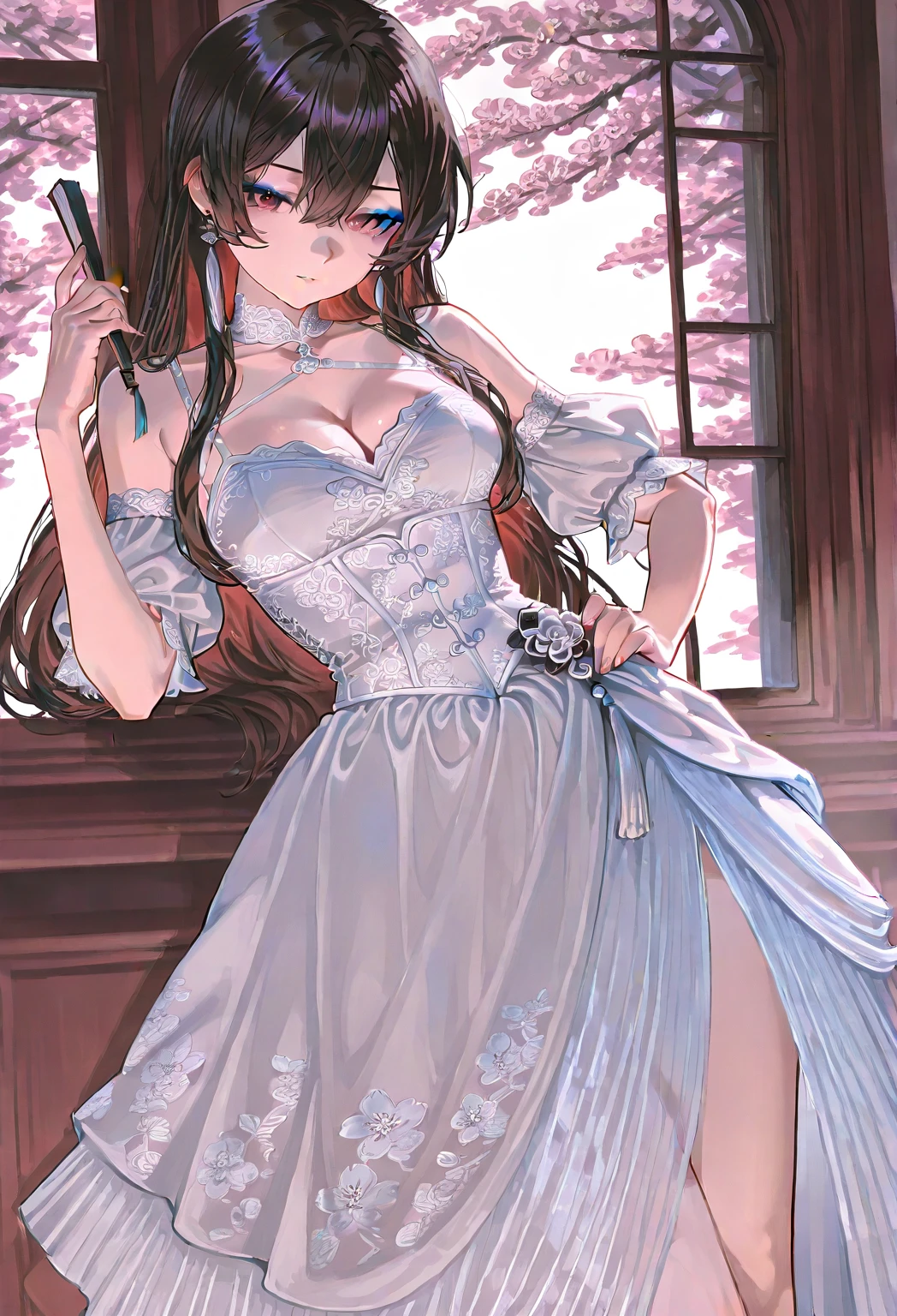 (masterpiece:1.2), (best quality), (intricate details), (realistic), (vivid_colors), ((sharp)), realistic lighting, realistic skin details, looking at viewer, cowboy shot,
Fechin, oil painting, ratatatat74,
aaasuna, long hair, brown hair, braid, brown eyes, ((slim, slender, fit)), luscious lips, red lips, (full face blush:1.2), ((ear blush)), ((nose blush)), thighs,
microdress, maid, maid headress, fishnet thighhighs, high heels, choker,
serving, ((pantyshot:1.2)), embarrassed, dazed,
interior, club,
<lora:asuna_(sao)_v1:0.7> <lora:detail_slider_v4:2> <lora:fechin:1> <lora:ratatatat74-000070:0.4> <lora:hair_length_slider_v1:2> <lora:microdress_v0.2:0.8>