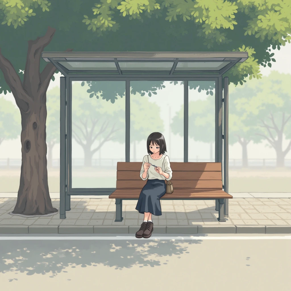 Draw a girl standing in front of a tree,There are benches, nature painting, watercolour on paper, based on child's drawing, watercolor paiting, Fati Hassan, Ismail Akar, paiting, water color art on paper, author:Maryam al-Hashemi, watercolor paiting, traditional art, author:Alice Lahoun, color drawing, kids drawing,Verism, conceptual art, Ray tracing, god light, Depth of field, Ray tracing, filmgrain, Minimalism, surrealism, Cubist futurism, Renaissance, Minimalism, Ray tracing, Depth of field, god light, filmgrain, retinas, Best quality, 8K, Super detail, 16k, Super detail, ccurate, Textured skin, Anatomically correct, retinas