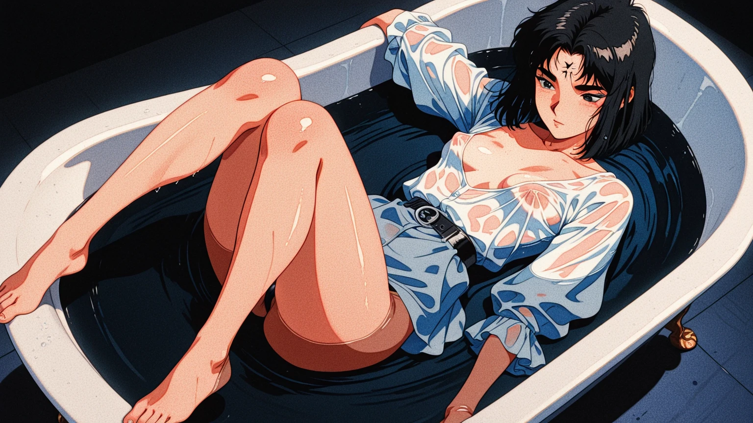 One girl, fh1to, High leg,、(anger、tears) Look down,One boy、Straddle a man,Big Insertitesticles、White d, BREAK score_9, score_8_superior, score_7_superior, score_6_superior, score_5_superior, score_4_superior, sauce_anime, Movie angle,official anime screencap、anime‗セル画風、