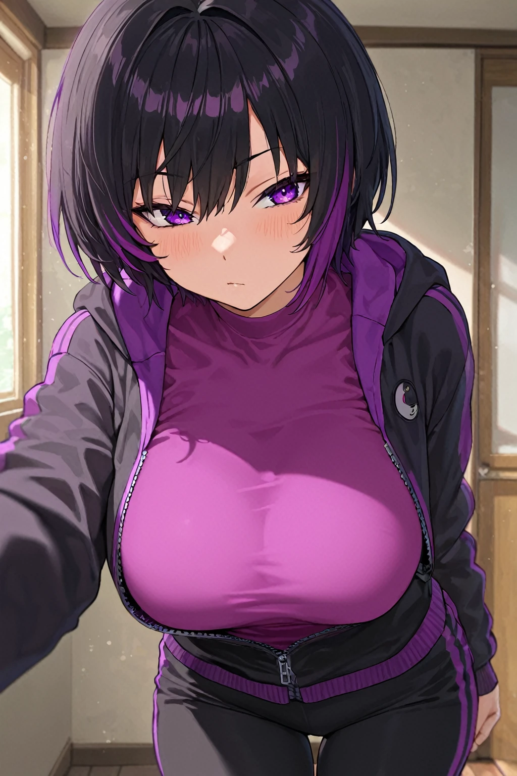 mastute piece,Best Quality,insanely detailed,8k cg,nsfw,
(shoot upper body:1.3),
(1girls:1.3),standing,looking at viewr,body in front,both arms behind back,(ski-wear:1.3),(bare breasts:1.2),(bare nipples:1.2),
break,
blush,shy,(ecstasy face),(trembling:1.2),break,(light purple hair:1.3),
break,
perfect breasts,perfect teats,(open mouth:0.9),(large breasts:1.2),
(ski-slope,snow)、スキー場、