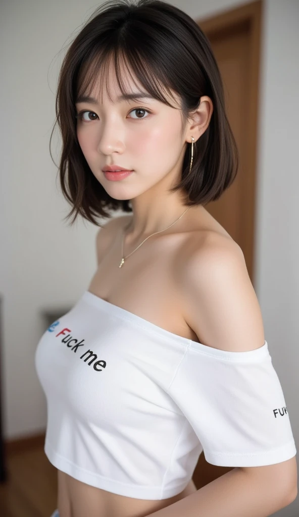 NSFW,((highest quality, 8k, masterpiece :1.3)), 1 girl, pretty woman with thin abs :1.3, (medium short hair, huge breasts :1.2), pajamas:1.1, super detailed face, fine eyes,