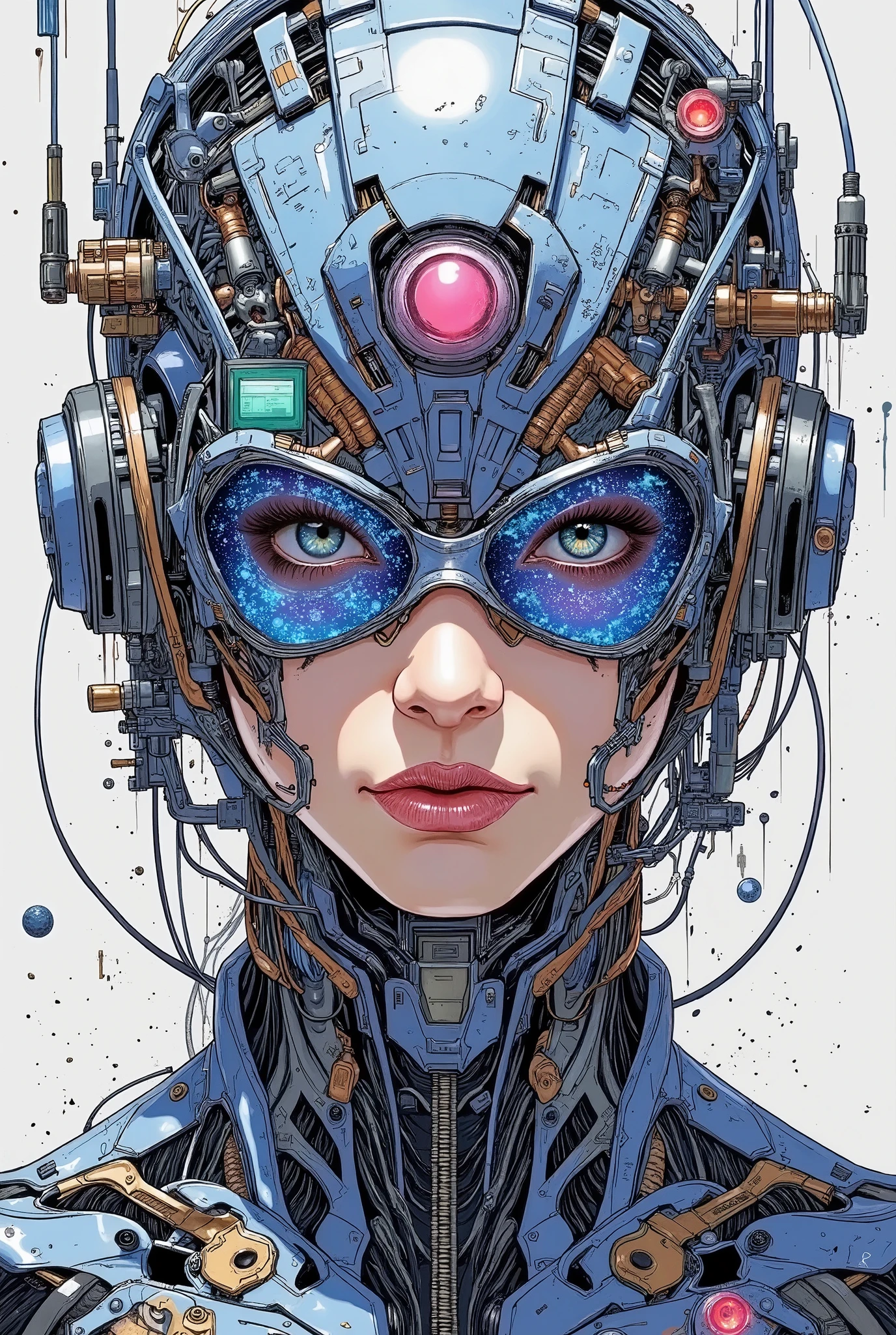 Iron Man, urban Comics, blue ornaments, Marvel, sci fi, highly technology, iconographic, glitch background, , watercolor, ink, mist, interactive image, highly detailed, art style by Clayton Crain + Ross Tran + Rachel Walpole + Jeszika Le Vye + Dan Volbert + Simon Stalenhag + Brian Stelfreeze