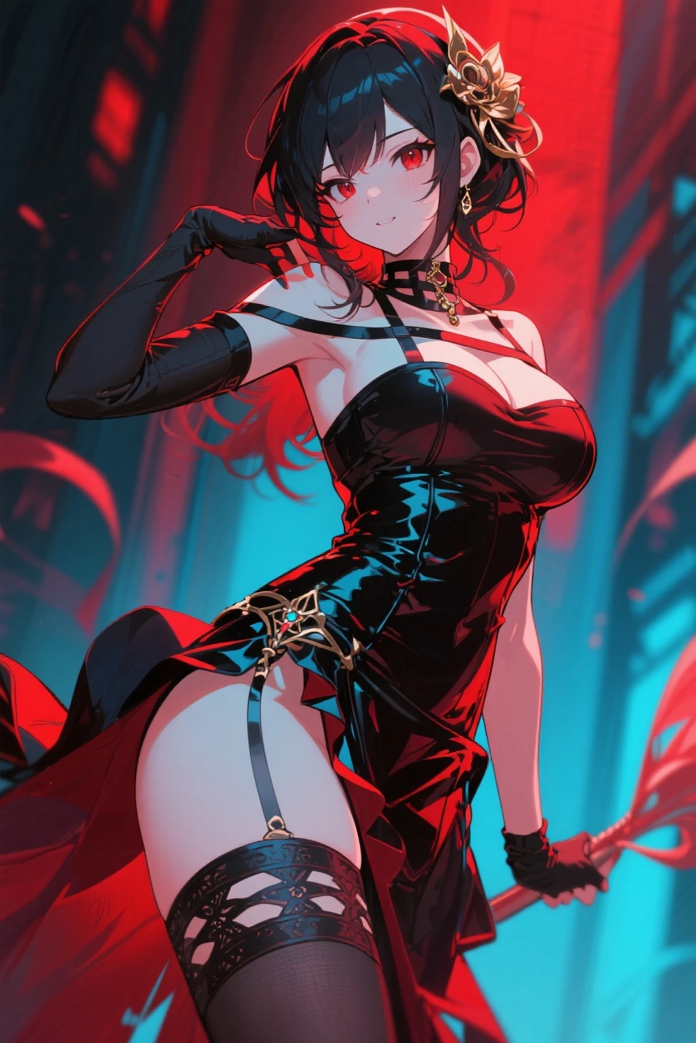 16K, HDR, absurdres, best quality masterpiece, dark magic fantasy, incredible, amazing, awesome, beautiful, 1girl, solo, perfect anatomy, flawless, sexy succubus summoned in my room, anagrams, magic seals, magic circles on the walls, dark ambience, seductive, sensual, glowing eyes, demon tattoos, sexy pose, neon lights, night time, mystical smoke, hot, red theme, light particle effects