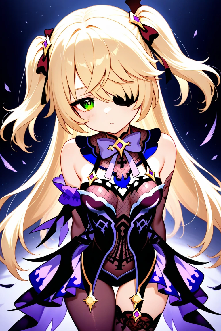 Small breasts,blonde,Hair above one eye,Green Eyes,Laughing with your mouth open,tights, ((Pink magical girl costume)),Removable sleeves,beret,ribbon,(darkness,Simple Background,masterpiece,Best image quality,Highest quality) Browsing Caution