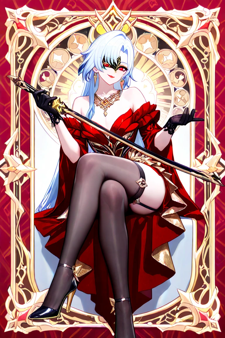 穿着华服的神明Strike a pose拍照, Ancient mysterious sexy goddess, Traditional beauty woman, Beautiful female warrior god of war , Beautiful sexy goddess, Gorgeous role-playing, high, Beautiful young girl, Beautiful woman, 华丽Beautiful woman, Complex clothing,Chinese Mystical Aesthetics, Beautiful Asian ancient mysterious girl, Extremely detailed shot of the goddess, Jaw-dropping sexy beauty, Big breasts deep neckline sexy belly button（butt), (bedroom), (Sexy Girls), masterpiece, best quality, Bangs, blush, Chest, clavicle, Eyebrows visible through hair, (Gradient red and gold hair), Jewelry, Long hair,Bright Eyes, ring, (solitary), illustration, fashionable, miss, Strike a pose, background, element, confident, Express, Accessories, majestic, striking, key point, Dynamic poses, ((plump)), (black))Woman in transparent dress,Viewer,(((Full breasts, Keeley University))),Slim waist,(Navel exposed,Bare waist), Long hair, extreme detailed details, Detailed fantasy art, Stunning character art, Beautiful and exquisite character art, Beautiful transparent dress, Very detailed, Large Breasts，饱满Chest，Golden ratio figure，Perfect body，Ultra wide-angle shooting，Full body shot拍摄，Body close-up，Full body shot，Wearing a pleated tulle skirt，柔和动漫illustration, 柔和的深色background，Fujifilm XT3 Clear focus, f 5.6, High Detail, Clear focus,(Wearing openwork clothing),, (Natural light), (Tempting)translucent, Good velvet quality, Compared, Divine Light,, Silver hair, 天空background, Absolute Strength,Female Shinmei，穿着性感丝绸的Female Shinmei,，Large Breasts，饱满Chest，Golden ratio figure，Perfect body，Ultra wide-angle shooting，Full body shot，Body close-up，Full body shot， Wearing a tulle dress, Model shooting style, Large Breasts，饱满Chest，Golden ratio figure，Perfect body，(Extremely detailed CG 8k wallpaper unit), The most beautiful artistic photos in the world, , 8K Ultra HD, ) on the beach，Sexy lazy posture，Sexy seductive expression，best quality,masterpiece,Ultra-high resolution,(Practical:1.4),original photo,Ultra-high resolution