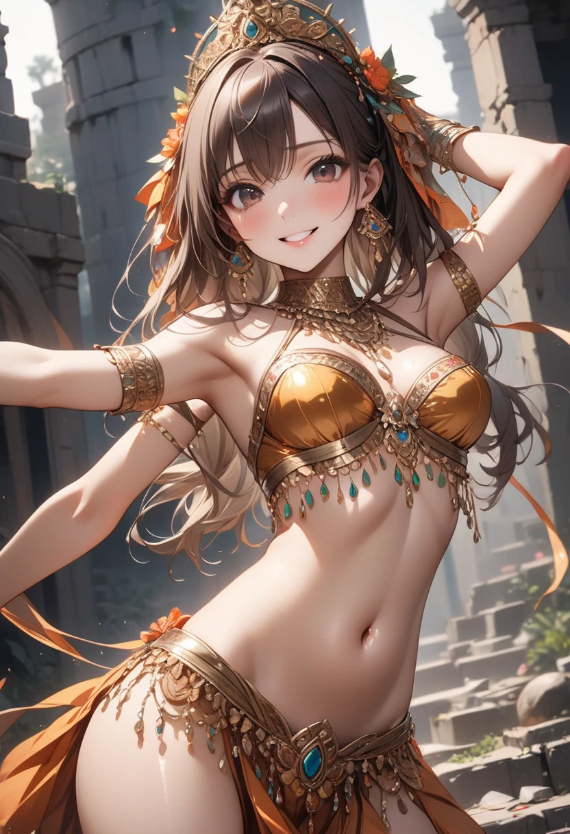 Draw Suzy in 4k quality, a female character with waist-length black hair wearing a sexy Brazilian carnival costume. Suzy is thin with small breasts but has a very nice big and perky ass.. She is dancing on the floor at the Brazilian carnival with many men around her touching her ass. lightbrown eyes. Small breasts and a perky butt. A four-legged position on the dance floor with many men touching the character's butt.. Position on all fours with elbows on the floor and butt up. Men opening the character's ass. View from behind from bottom to top. Draw man's hands opening Suzy's ass in front of the cameras . Back view showing the butt.
