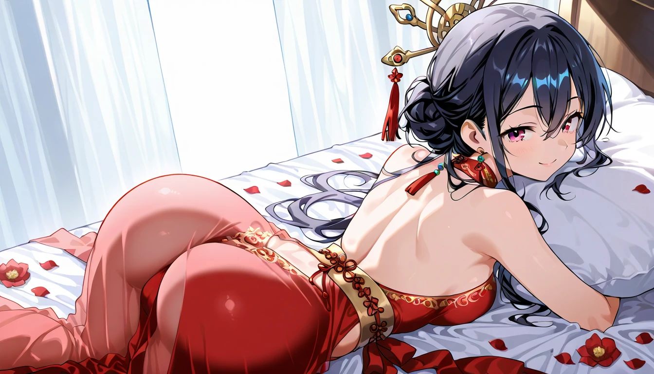 A tragic historical drama in 8k live-action style: Beautiful palace secrets Beautiful 10 year old Chinese Kung Fu girl princess with short black hair has very rough unwanted sex with old man emperor Gorgeous embroidery, Ultra glossy, She is wearing a shiny red top and bottom long sleeve floral kung fu suit.... Her clothes were forcibly torn off by the old man, exposing her genitals. In a bed covered in white slime
