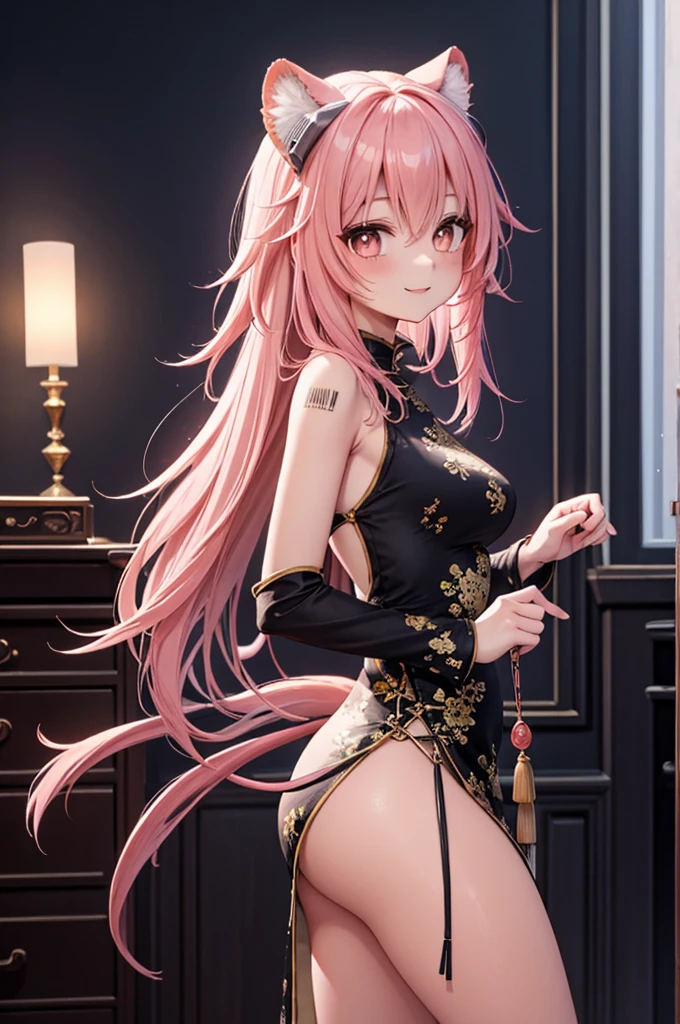 （Enrich the picture，Masterpiece level quality）Beautiful 8K CG artwork，Goddess-like posture，Kneeling exercise，Slim and soft，Translucent skin，Red hair、The aesthetic look of extra-long hair and messy hair，The skin is fair and juicy，Big JK Uniform，Perspective Part 1.2x enhanced silhouette effect，Exquisite transparent blues pattern in pajamas，The details are intricate and exquisite，The background is slightly blurred，Charming and lustful leg seduction，Drool，Extra-large big breasts，Blush，