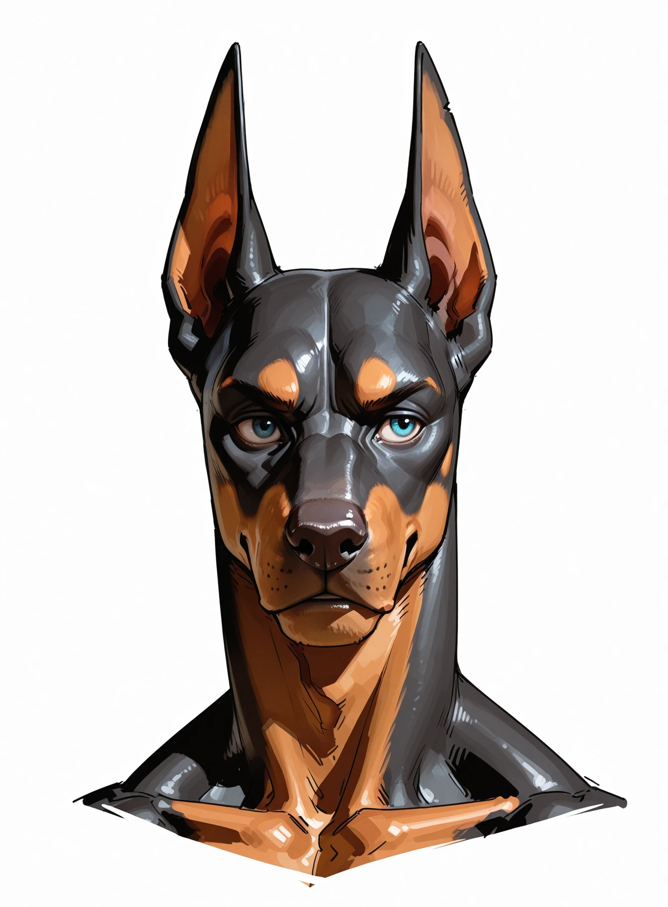 real e621, photorealistic, masterpiece, houndoom_(pokemon), looking at viewer, sharp blue eyes, full body portrait,