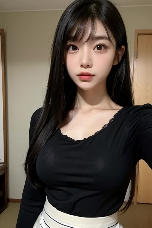 Emi、high school girl、long and beautiful black hair、Big Breasts