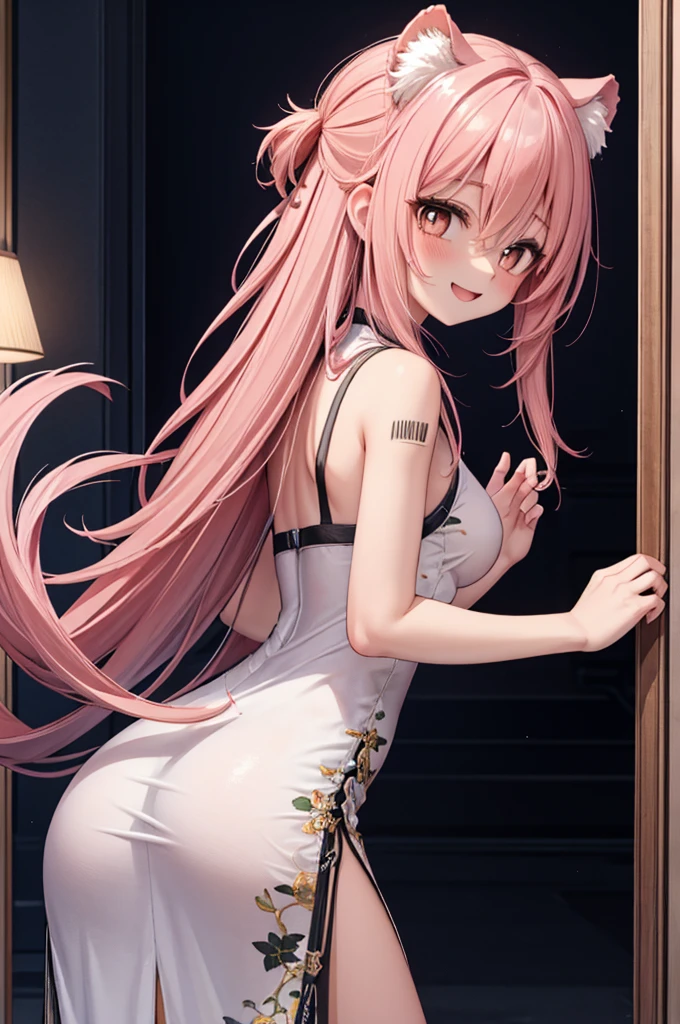 Hyper-realistic super detailed sexy Mitsuri Kanroji, NSFW, muy detallado, expresiones faciales sexys, Detail of seductive facial expression.: 1.4): 0.4], 16K resolution, 4k-resolution, dynamic  lighting, high-definition resolution, (pose sexy, Attractive position), (hiperrealista: 1.4), (Luz de fondo: 1.2), (Luz solar: 1), (altura completa: 1.8),(fondo contrastante: 1.5), (Hyperrealistic arm anatomy), (hyperrealistic leg anatomy), (Piel limpia), (Cinematic lighting: 1.7), (intimo), (Tecnología NVIDIA RTX Ray Tracing), (Perfect flat stomach), (Imagen en color),Create a 4K resolution, ultrarrealista, y obras de arte extremadamente detalladas que muestran a un CEO de Mitsuri Kanroji en un entorno de oficina corporativa con un estilo provocativo. Mitsuri Kanroji, el personaje central de la obra de arte., Conocida por su presencia imponente y su apariencia audaz. Ella se para frente a una gran ventana de vidrio de una oficina moderna que ofrece una vista del paisaje urbano..

 ((Mitsuri Kanroji (Asesino de demonios))), una chica con el pelo largo degradado de color verde rosado y ojos verdes, cabello verde, Cabello degradado, cabello multicolor, Cabello largo. Sha tiene una presencia imponente. Tiene una silueta provocativa pero profesional, con un traje de negocios entallado que resalta sutilmente su figura. Su maquillaje atrevido, with striking red lips and a look that demands attention.

She dressed provocatively,  A bold fashion statement. leotardo de colores brillantes, un toque de glamour a su apariencia general. shy and weak smile
