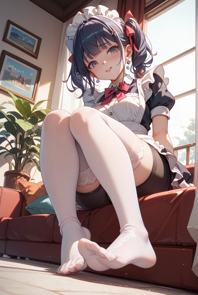 ((((High resolution, Intricate details, masterpiece, 8k, from front)))), (((beautiful, doctor, doctor))), ((One Woman, Expressionless, Talking, Sitting, slender)), (Black Hair, Beautiful forehead, Long Hair, ponytail, Glowing Skin), from front, looking at viewer, look at viewer, hospital, Examination room, Bright room,