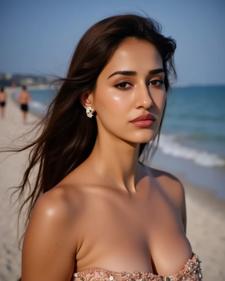 mulher arafa em um vestido rosa sentada na praia, modelo muito lindo, linda modelo, linda jovem modelo, julia sarda, linda mulher, posando em uma praia com o oceano, na praia, mulher deslumbrante, linda mulher, lorde, a striking young ethereal figure, linda jovem, garota linda, linda linda mulher, Vestida com um vestido rosa, linda mulher