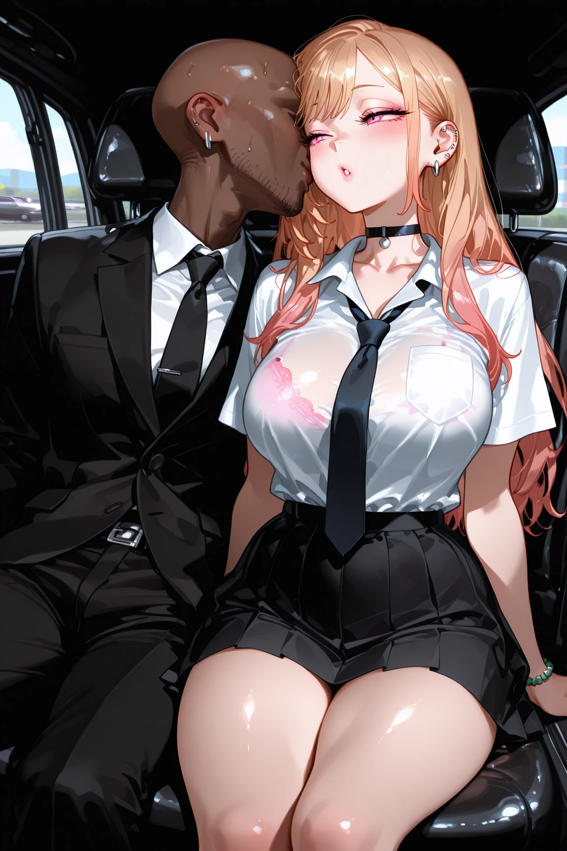 masterpiece, best quality, best resolution, ultra detailed, holding on to the railing of the train,(looking away:1.4), (train interior:1.3),(crowded train:1.3),(shirt :1.5),(Her breasts are being fondled from behind by a boy:1.5)
,alternate breast size, breast grab, breasts, deep skin, grabbing, (a boy,grabbing from behind:1.5),sweat,nsfw,(open clothes:1.3),(bare nipples:1.3),
,nsfw,1girl, 2boys, breasts, clothed female nude male, (double penetration:1.5), (group sex:1.3), hetero, manly, mmf threesome, (multiple boys:1.2), nude
, threesome,(1boy,penis,missionary sex:1.3),(spread legs:1.4),hetero,(standing sex:1.6), standing upright
,(penis inserted in pussy:1.3),(pubic hair:1.3),(nipples peek:1.3),girl lying on one's back,gangbang
,(cum in pussy:1.5)
nsfw,beautiful girl, black long hair, bangs, super gigantic breasts, Super Strong Super Huge gigantic breasts, thin waist, suit.