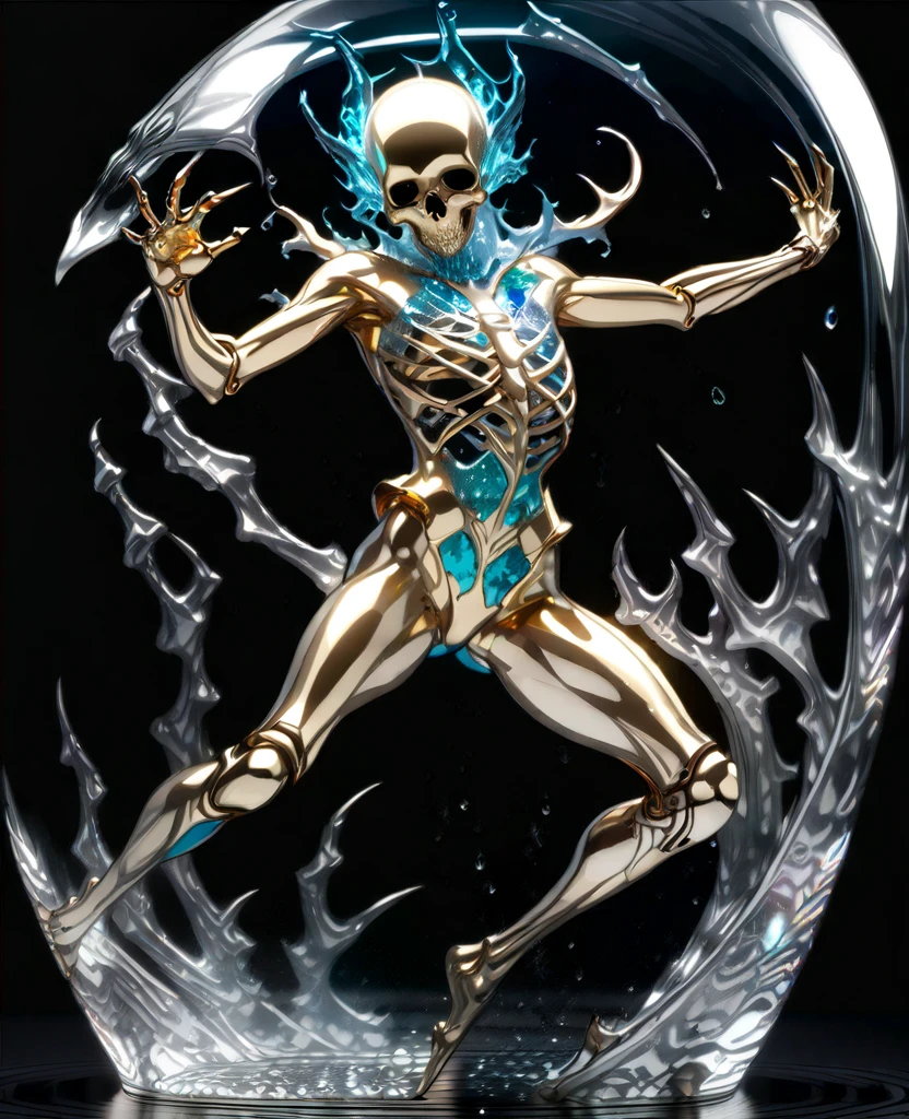<lora:glassart1rep2:1> glasssculpture lightning bolt