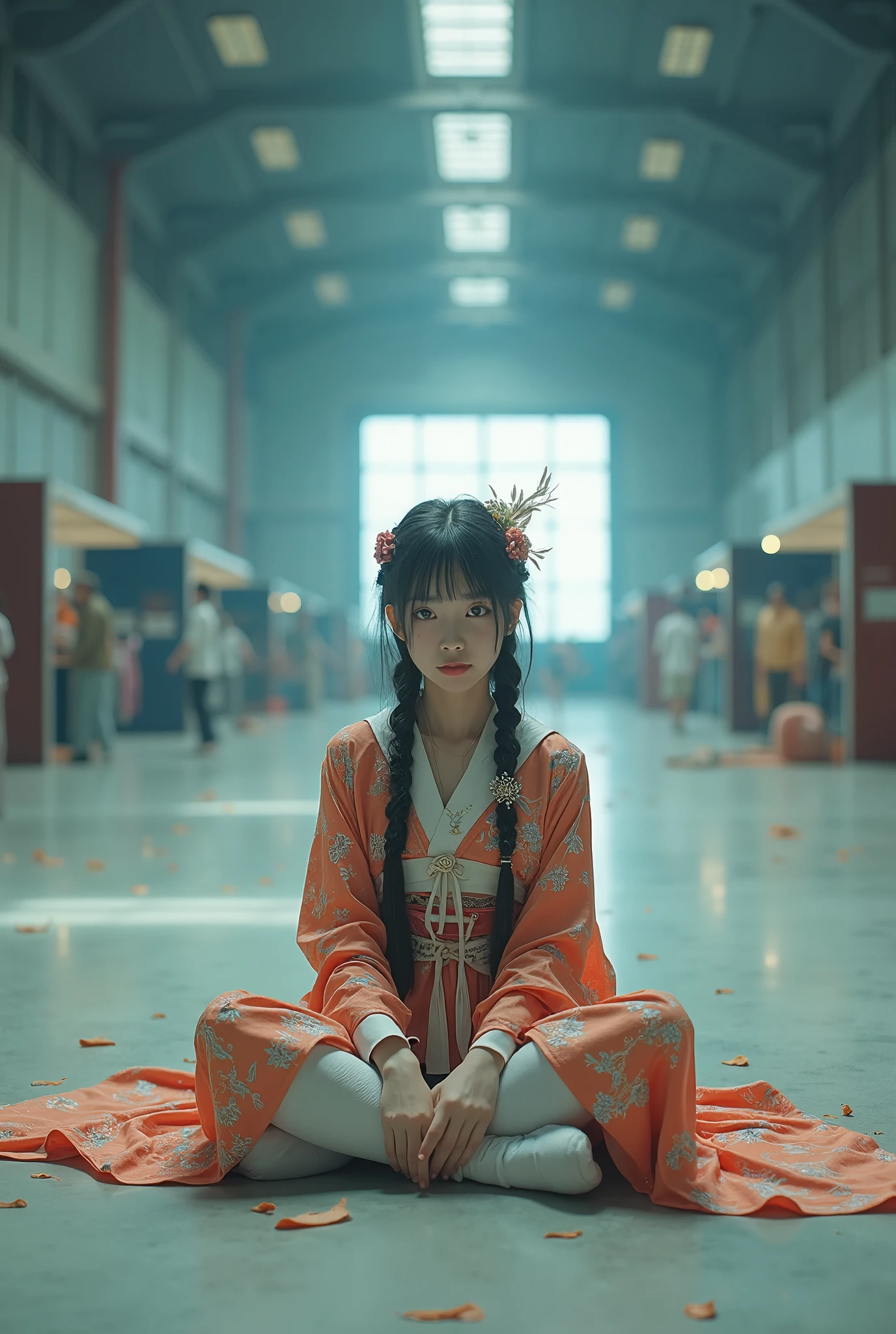 Kunlun Mountain,The black-haired fairy descends the mountain,Tai Chi stunts,Pure mantra hard ginseng,full bodyesbian,Combat posture,Low viewing angle,Dim background,It was surrounded by a large amount of thick white fog,((an extremely delicate and beautiful one),((Brunette hair all over the body)),((Water balloons in hand)),Lightning surrounds the dark-haired woman,((water sphere)),Taoist temple,Taiqing Palace,Suspended water balloons,There is lightning inside the water balloon,unreal-engine,巨作, the highest picture quality,Highest resolution,8K,Extremely detailed images,Moon light,Shadow optimization,Realistic style,Black Haired Woman