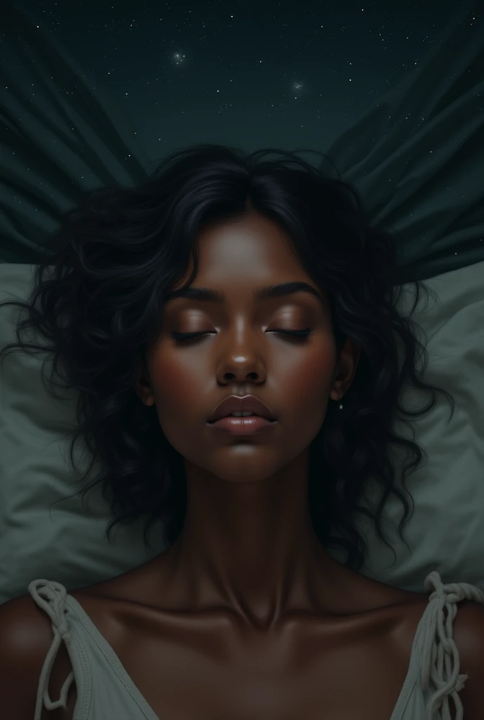 Deus criando o universo, Piece by Takato Yamamoto, Parte por Alex Gray, Tran Ross, Tiago Jean, Mulher Africana, Pele Negra, Enquadrar Rosto, ultra realistic, octan render, altamente detalhado, 8 mil, trending on ArtStation, cosmico, simetria, master part