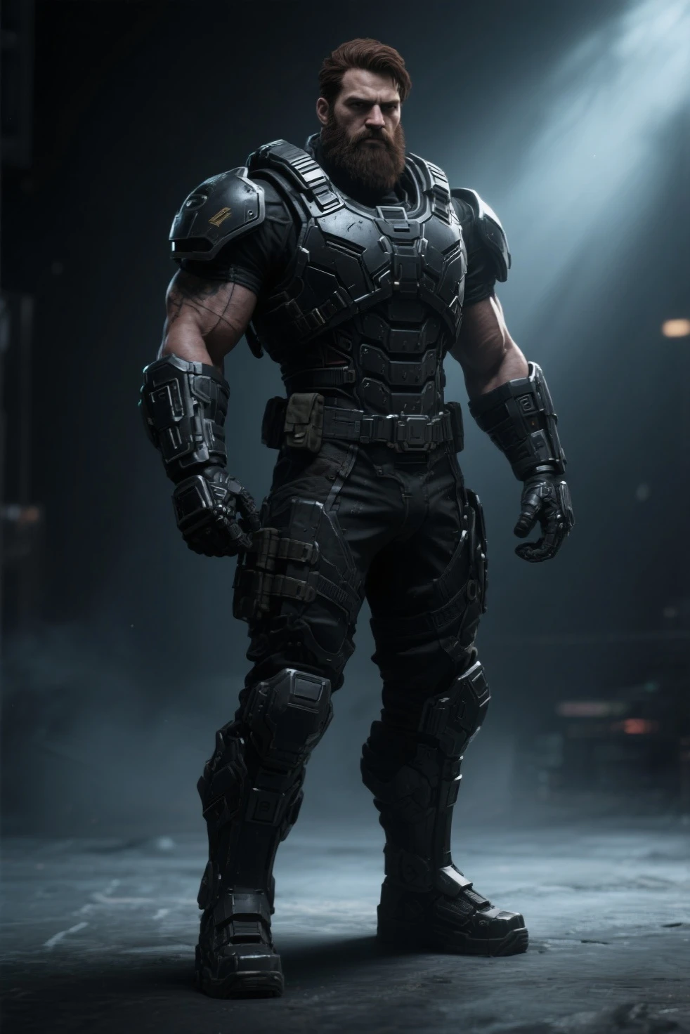 highly detailed anime style digital illustration,muscular man,wearing black tactical fbi uniform,wearing Riot Helmet,standing,big body, wear tactical gloves, real anatomy body, Full Body, Alone, hyper detailed, sharp focus, physically-based rendering, (black background:1.1)