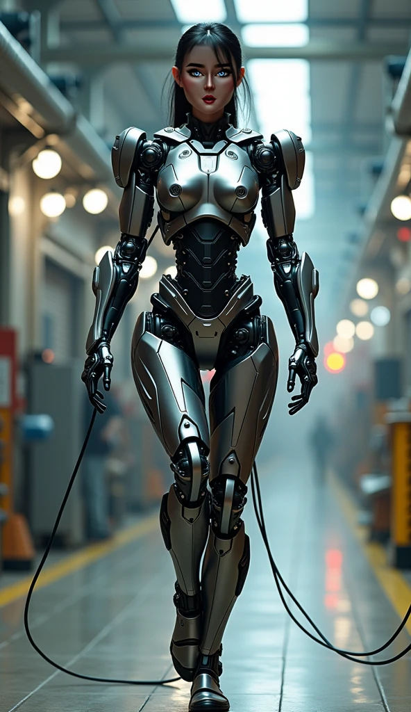 Male cyborg,The right hand is a Gatling gun,Face masks