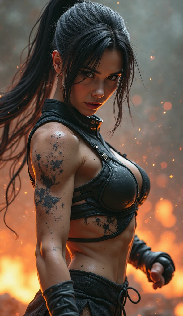a of 9 fucked cancer , she has dark hair and two ponytails,she a venom , she's very wit, big hips and small tits , she have angry face