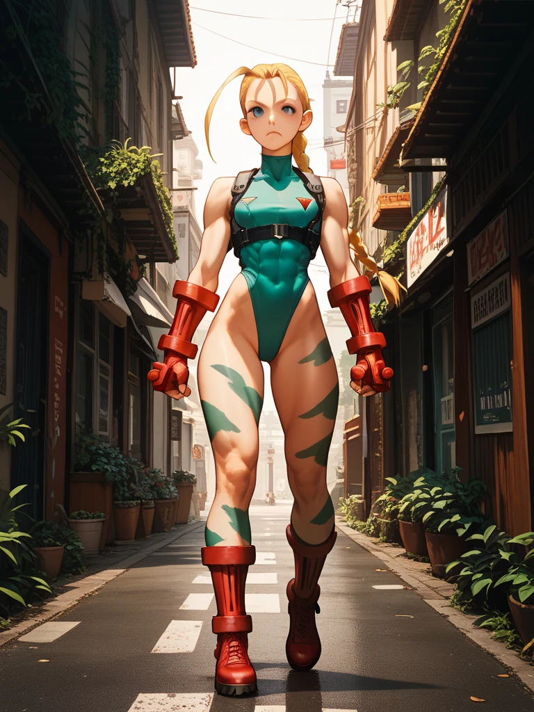 a girl standing looking at the horizon, full body photo from the back, show me her from the back in an orange short top, light green swimsuit with orange details, orange sneakers, shoulder length orange hair, loose hair, from the back looking at a city style The fifth element is incal, giant buildings, many shops in the buildings, flying retrofuturistic cars can be seen from ilya kuvshinov, from artgerm, semi-realism :: 2.5, style:: 1.5, background:: 2, activity ::1.5 , poses::1, expression::1, other features::0.5