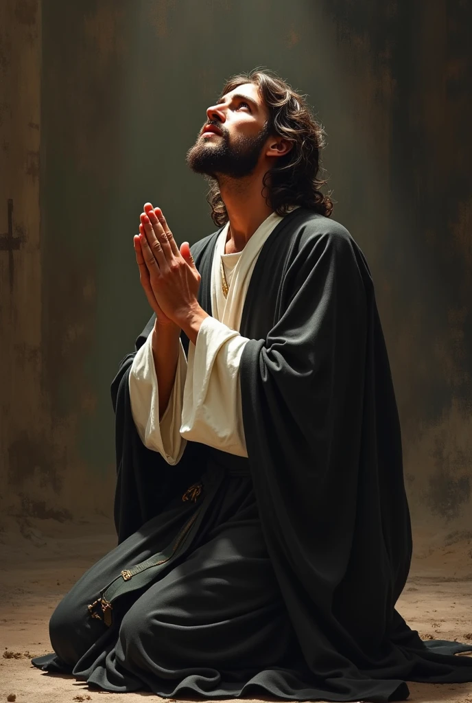 A man doing prayer in dark