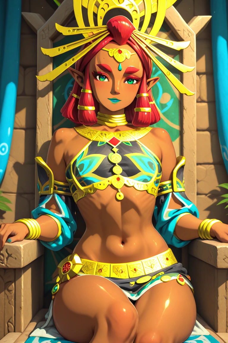 score_9, score_8_above, score_7_above, score_6_above, Creak_Style, River, air, jewelry, blue lips, 1 girl, Alone, Red hair, wide,  green eyes, dark skinned woman, pointy ears, 
looking at the viewer, cowboy shot, desert, lightning, , NSFW, hot , pussy, hairy Pussy, nipples
