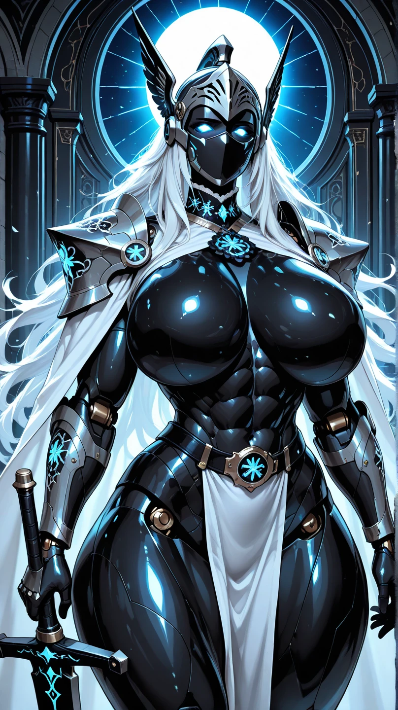(Female chest covered)(smile) Gray skin, pale golden hair and violet eyes. She prefers clothing of white and silver with cloaks of deep blue or purple, village background, huge_knockers ((very precise detailed)) ((highres)