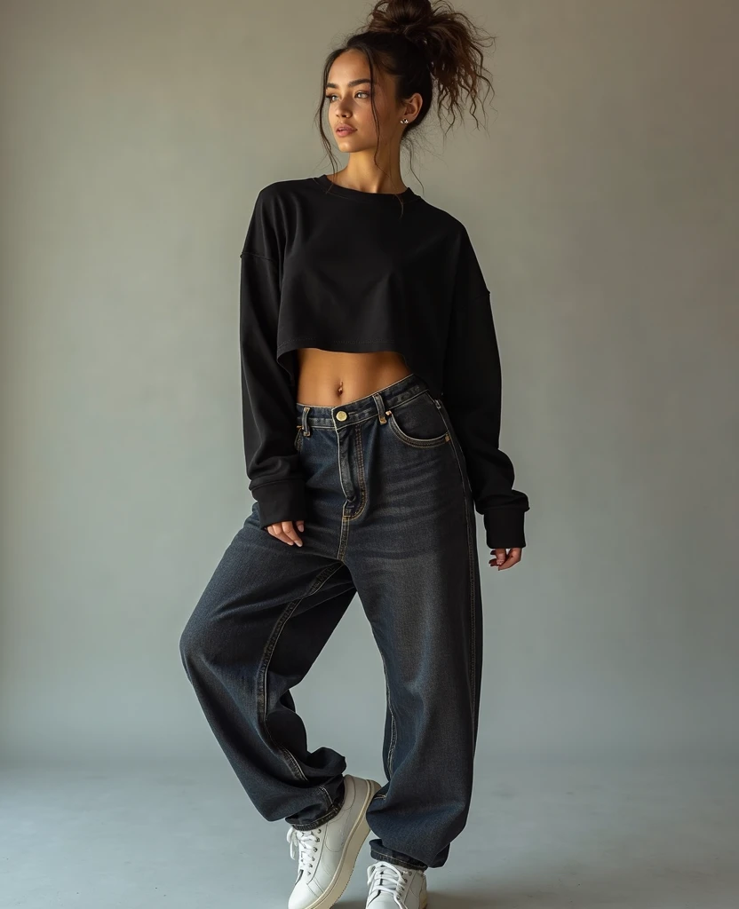 sweater, denim shorts, tights, cute big breasts, (invisible, no human, headless, handless:1.5), (8k, RAW photo, best quality, masterpiece:1.2), (realistic, photo-realistic:1.37), photon mapping, radiosity, ((Hasselblad photography)), physically-based rendering