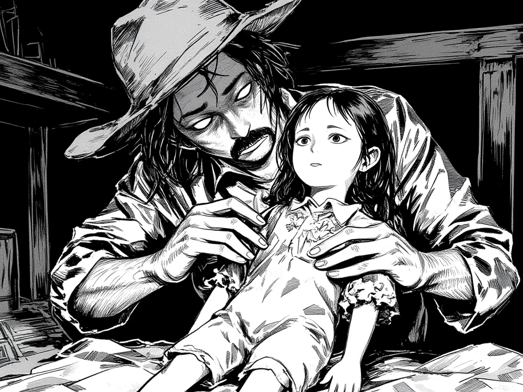 pirate on a ship, (anime), bizarre scenario, Junji Ito, Yusuke Murata, black and white, 8k, anime, horror
